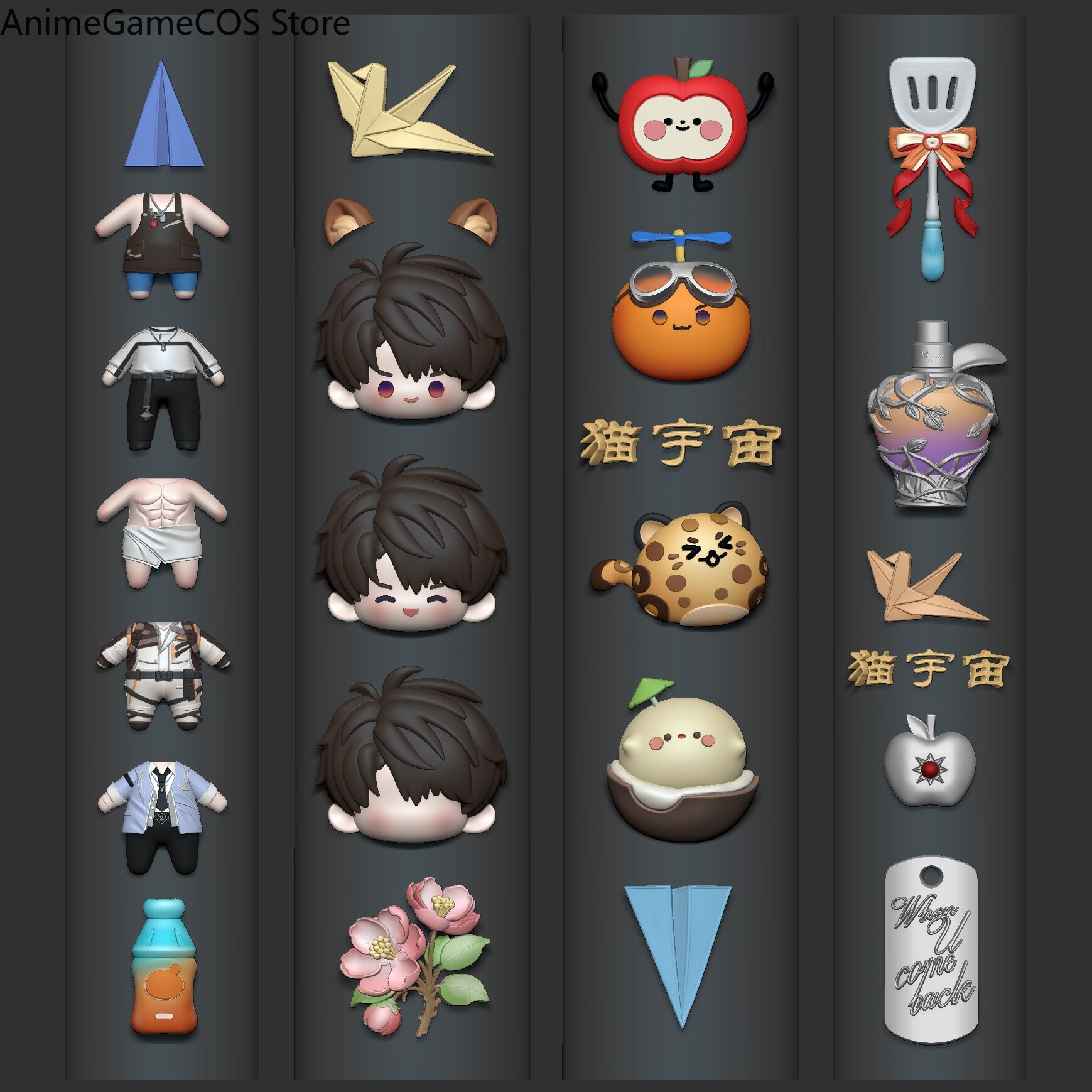 Nail Art Nail Art - アニメ愛とディープスペース カレブ コスプレ マニキュアモールド かわいいマスコットデコレーション イタネイルアートモールド