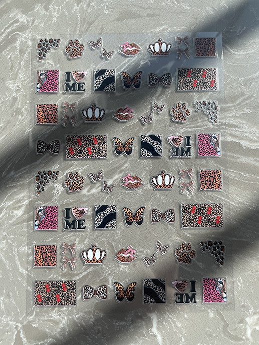 Nail Art Nail Art - ミニPVCかわいい柄ポスターグッズステッカーネイルアートDIY水筒ボックスミラーノートパソコンデスク友達ゲーム小道具ステッカーギフト