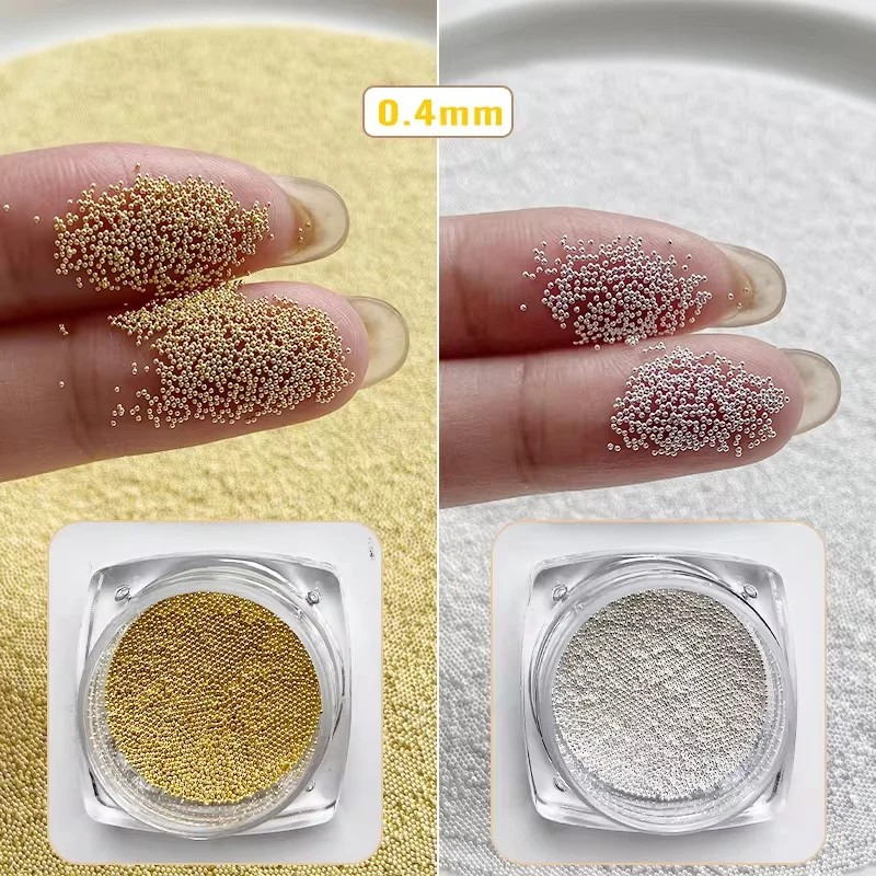 Nail Art Rose Gold - ネイルキャビアビーズ 0.4/0.6/0.8/1mm シルバーローズゴールド マイクロボールチャーム ネイルアートラインストーンデコレーション DIYネイルアート用品