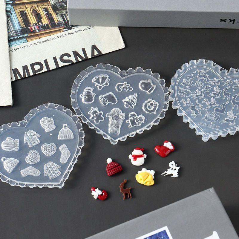 クリスマス雪だるまクリスマスツリー3Dネイルモールドエルクジ - Nail Art For Men のレビューと価格