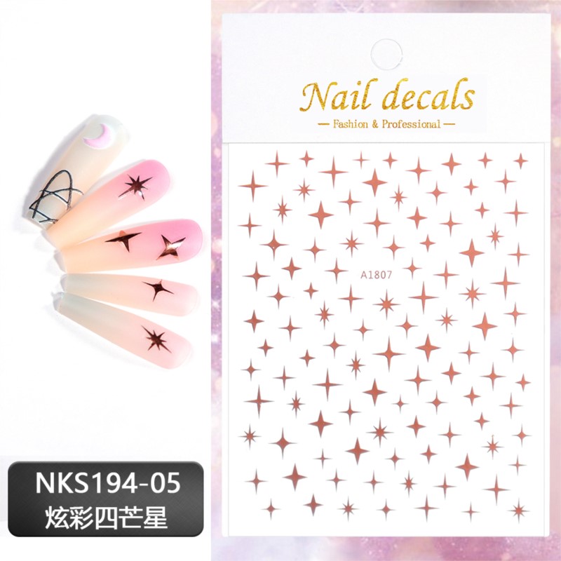 3Dレーザーシルバー/ピンクゴールド透かし彫りクロススターネ - Nail Art Rose Gold のレビューと価格