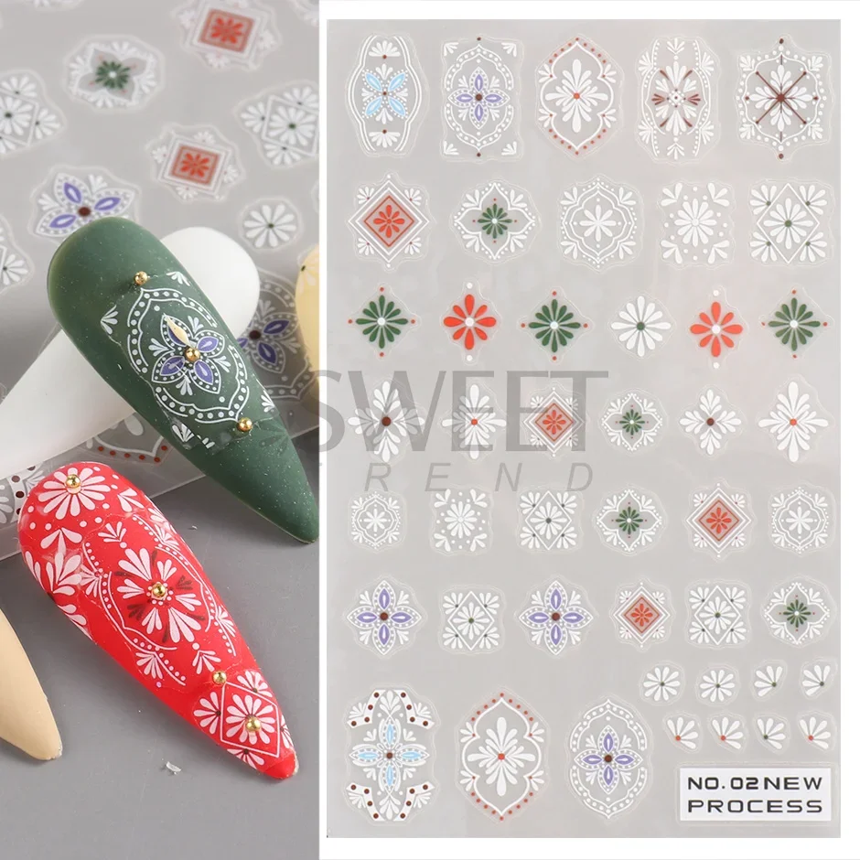 3D ボヘミアン マット 新作 ネイルステッカー チャーム  - Nail Art France のレビューと価格