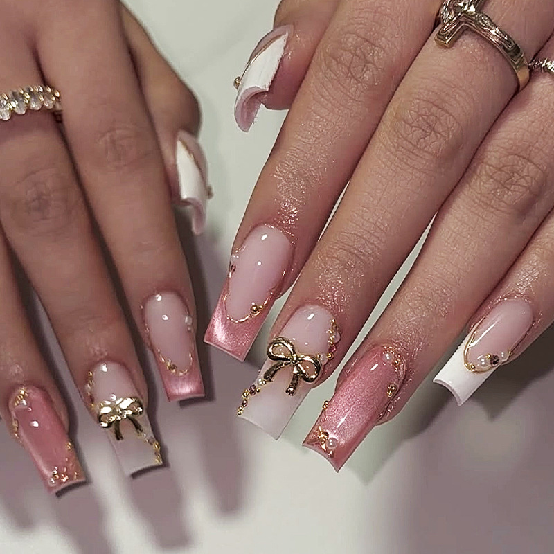 接着剤付きアクリルフェイクネイル,ミディアムスクエアネイル, - Nail Art Design のレビューと価格