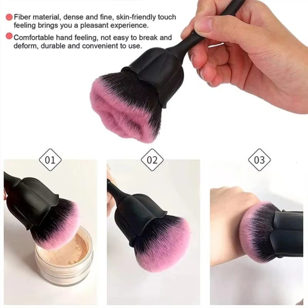 ゴールドローズ型フラワーネイルブラシ ソフトブラシ チークブ - Nail Art Rose Gold のレビューと価格