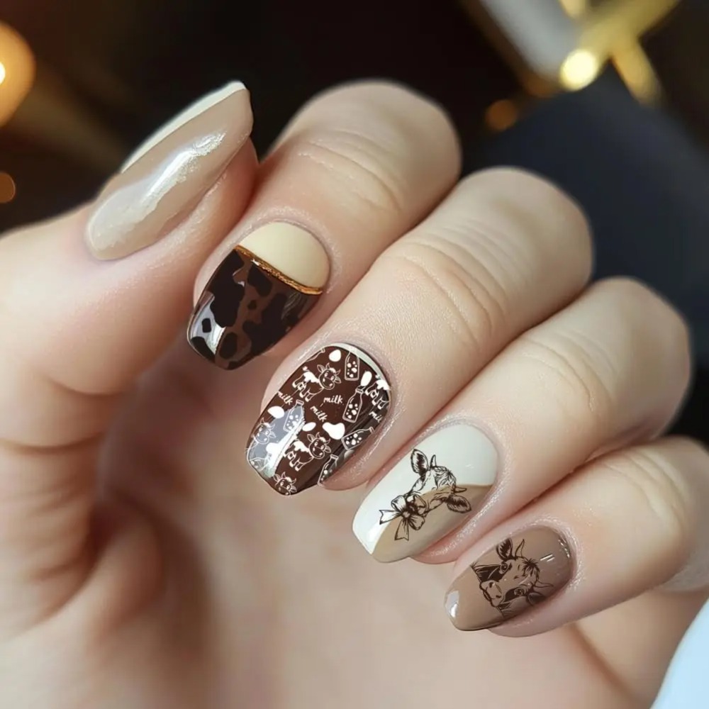 3 個の牛テーマネイルスタンピングプレート 56 パターン牛 - Nail Art Leopard のレビューと価格