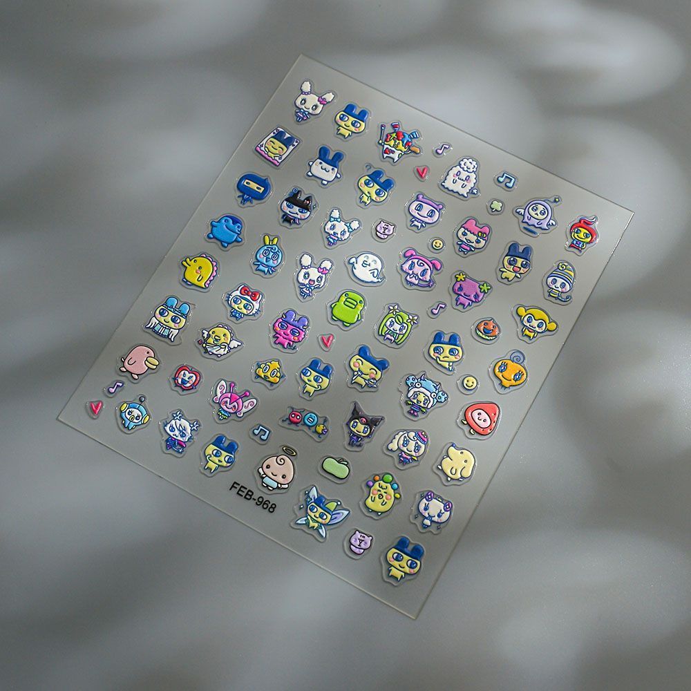 たまごっち風3Dエンボス加工ネイルアートステッカー キャラク - Nail Art Motif のレビューと価格