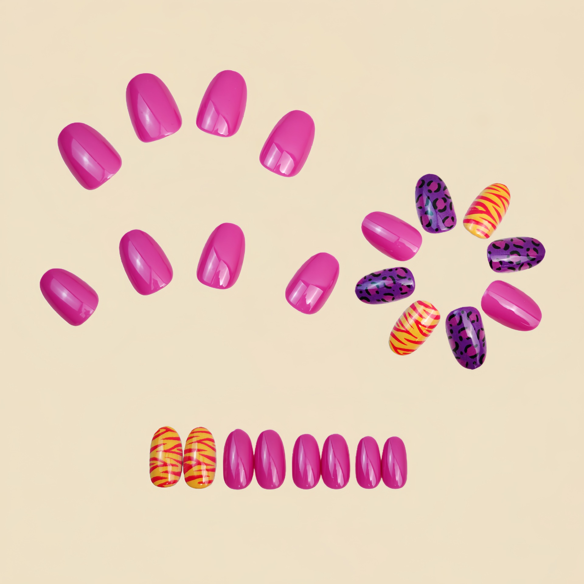 女性・女の子向けのショート・ロング・フェイクネイル、ファッシ - Nail Art Leopard のレビューと価格