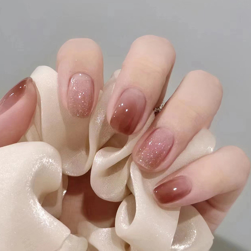 偽のネイル,明るいピンク,グラデーションカラー,プレス,結婚 - Nail Art Wedding のレビューと価格