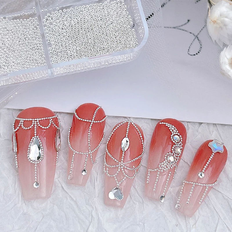 ネイルキャビアビーズ 0.4/0.6/0.8/1mm シルバ - Nail Art Rose Gold のレビューと価格