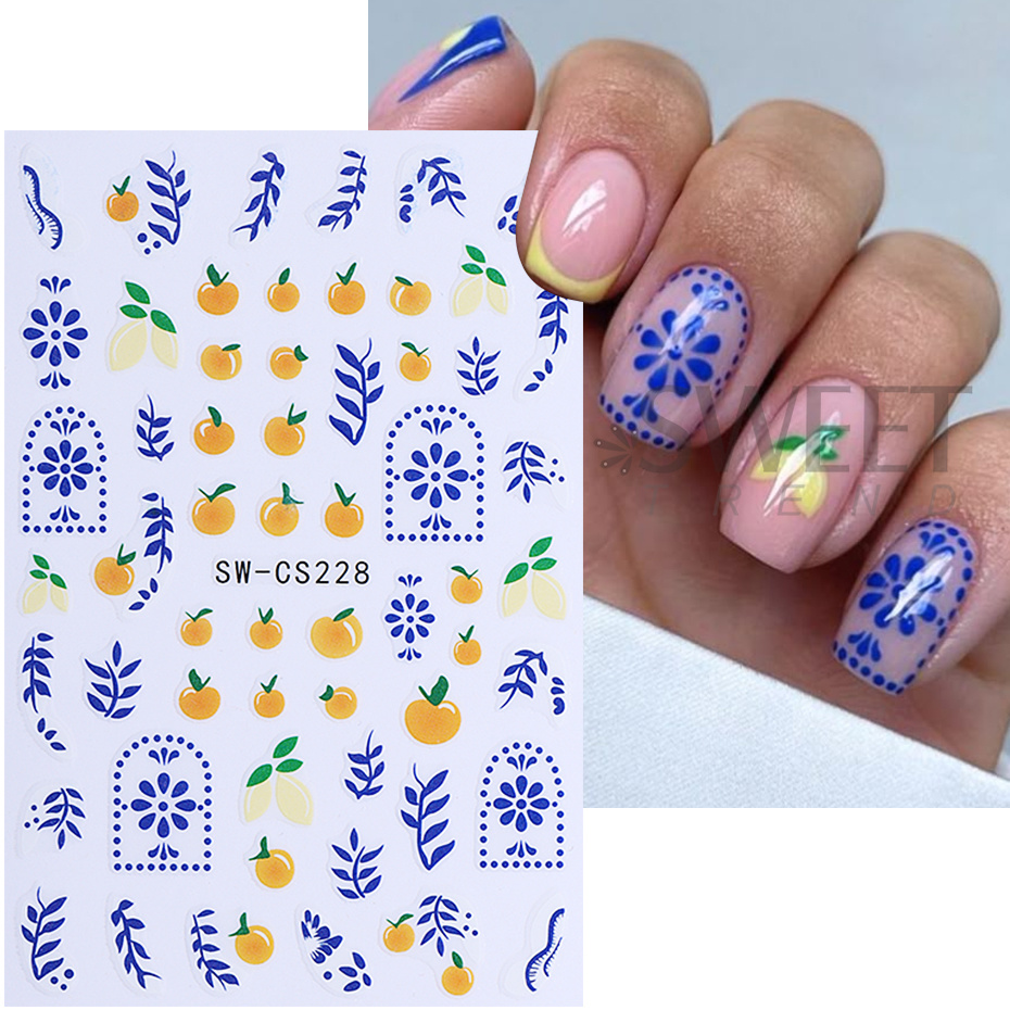 5 個フルーツネイルステッカーかわいいレモンイチゴブルーベリ - Nail Art France のレビューと価格