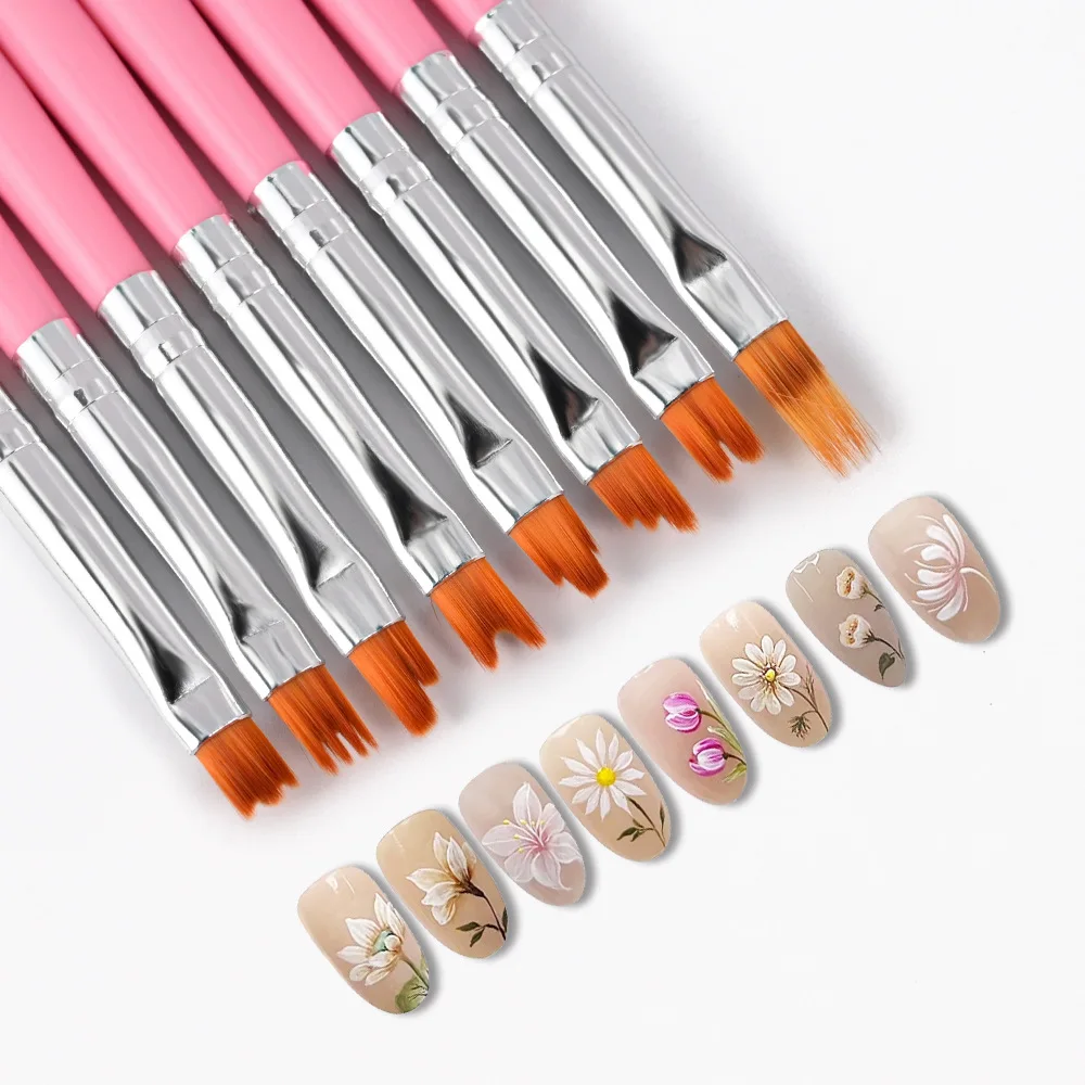 8ピースネイルアートブラシセット – DIYネイルアートデザ - Nail Art Zig Zag のレビューと価格