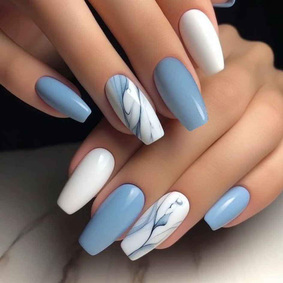 24 個ヒョウ柄デザイン付け爪女性のためのミッドレングスバレ - Nail Art Leopard のレビューと価格
