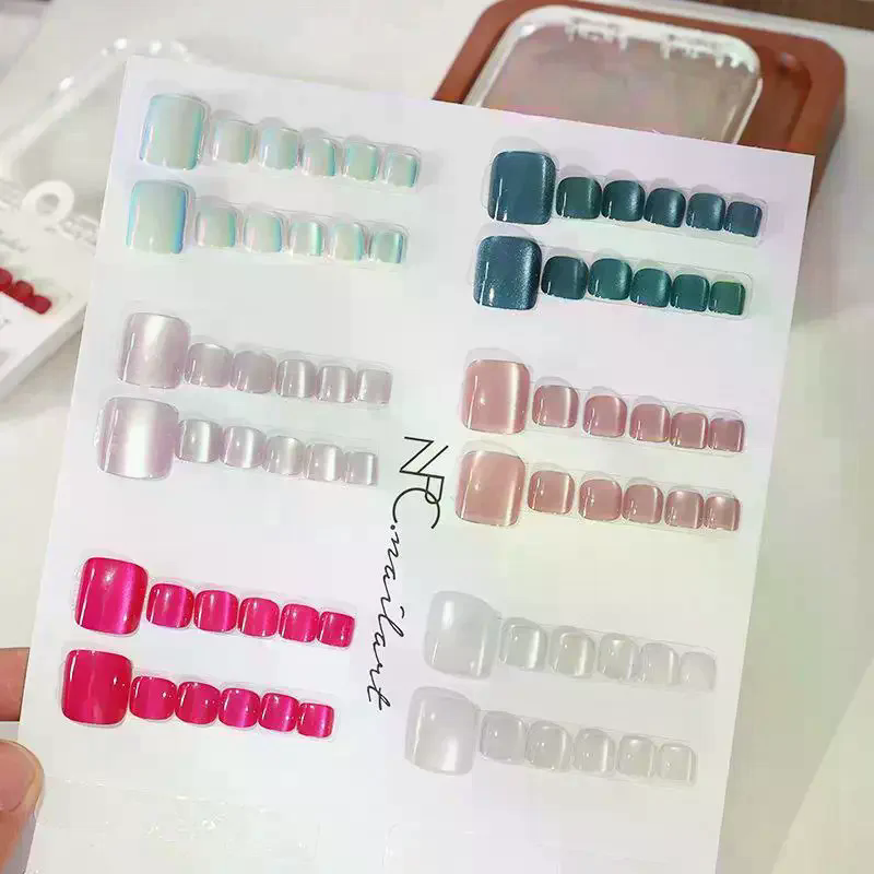 /Kuz/10個入り/箱 フレンチフェイクネイル グロッシー - Nail Art Extension Cat Eye のレビューと価格