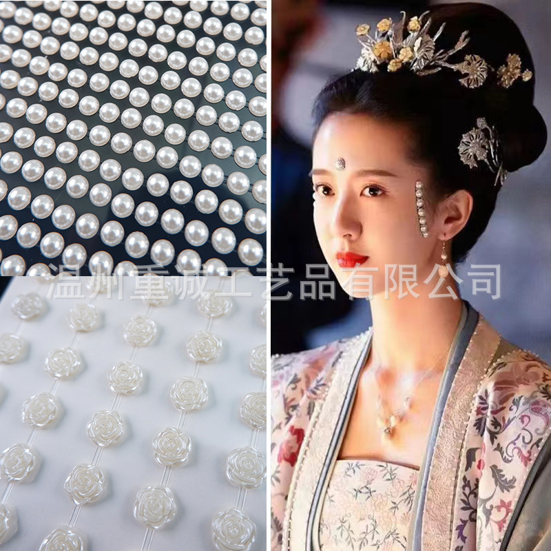 ホットセール中！パールフェイスジェムステッカー、粘着式防水ラ - Nail Art Nail Art のレビューと価格