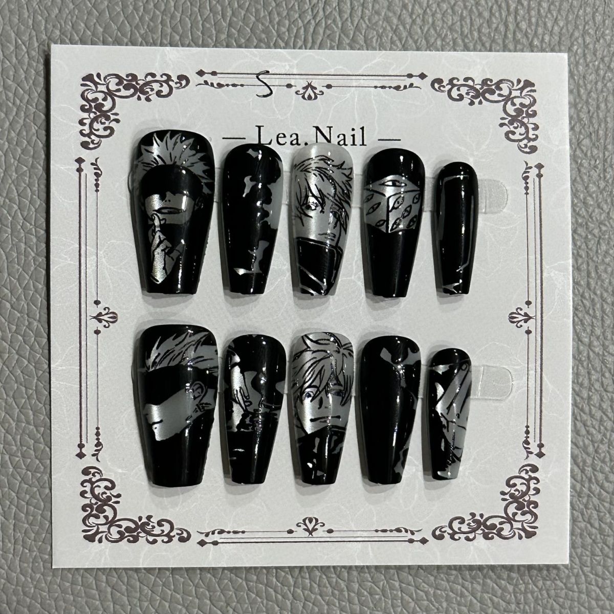 五条悟マニキュア猫の目プリントポータブルガール旅行飾るジュエ - Nail Art Motif のレビューと価格