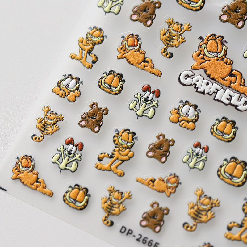 漫画ガーフィールドインスタイルネイルリリーフステッカー、三次 - Nail Art Motif のレビューと価格