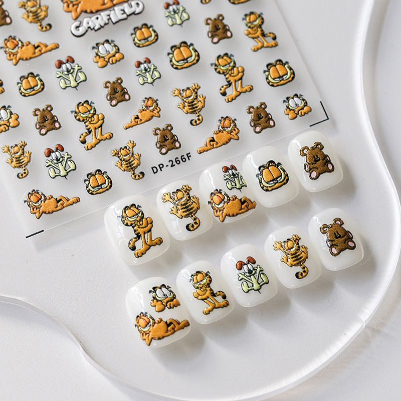 漫画ガーフィールドインスタイルネイルリリーフステッカー、三次 - Nail Art Motif のレビューと価格