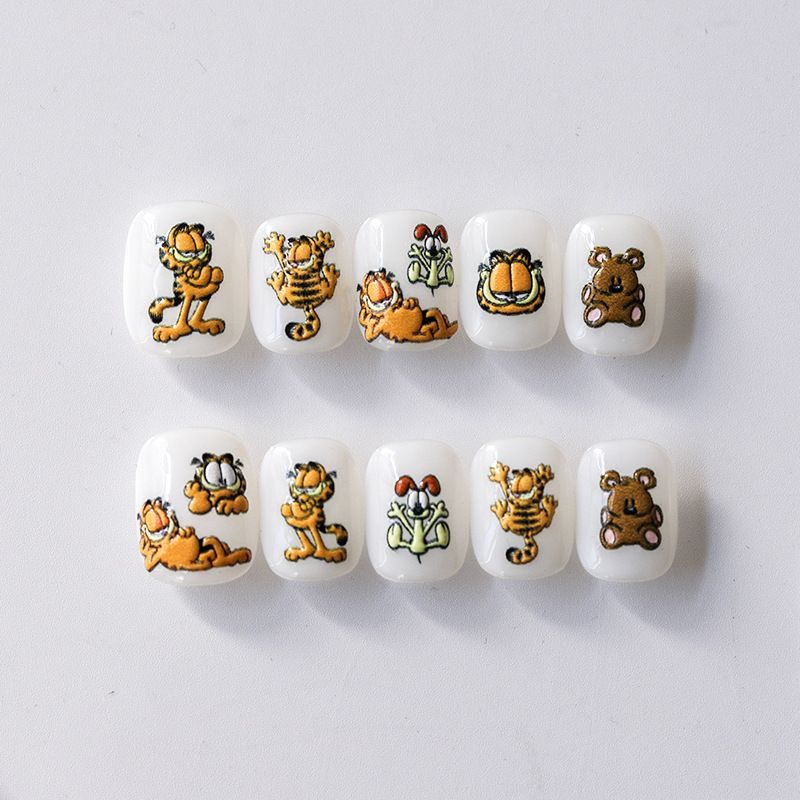 漫画ガーフィールドインスタイルネイルリリーフステッカー、三次 - Nail Art Motif のレビューと価格