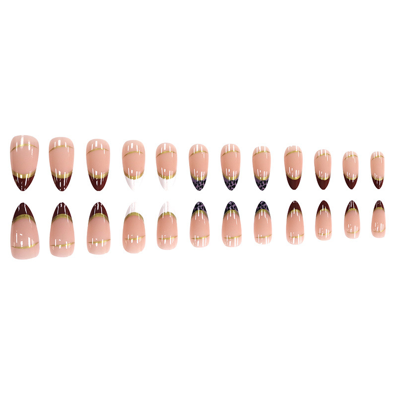 女性・女の子向けミディアムサイズのつけ爪、ヌードアーモンドネ - Nail Art Leopard のレビューと価格