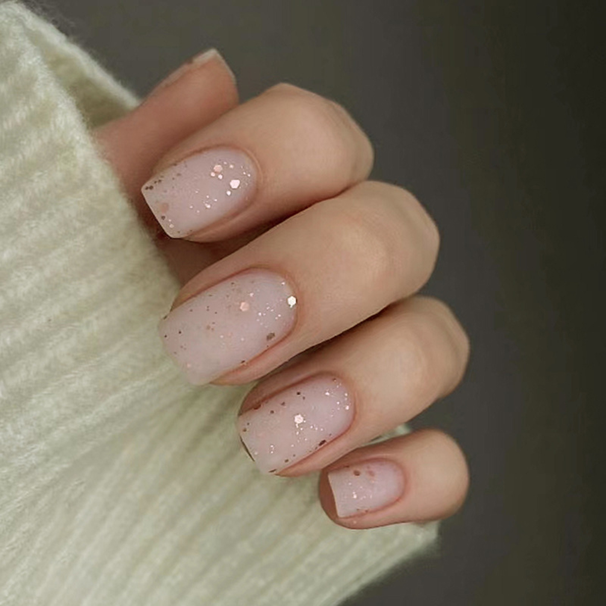 ウォッシャブルキラキラネイルピース、中程度の正方形のつや消し - Nail Art Design のレビューと価格