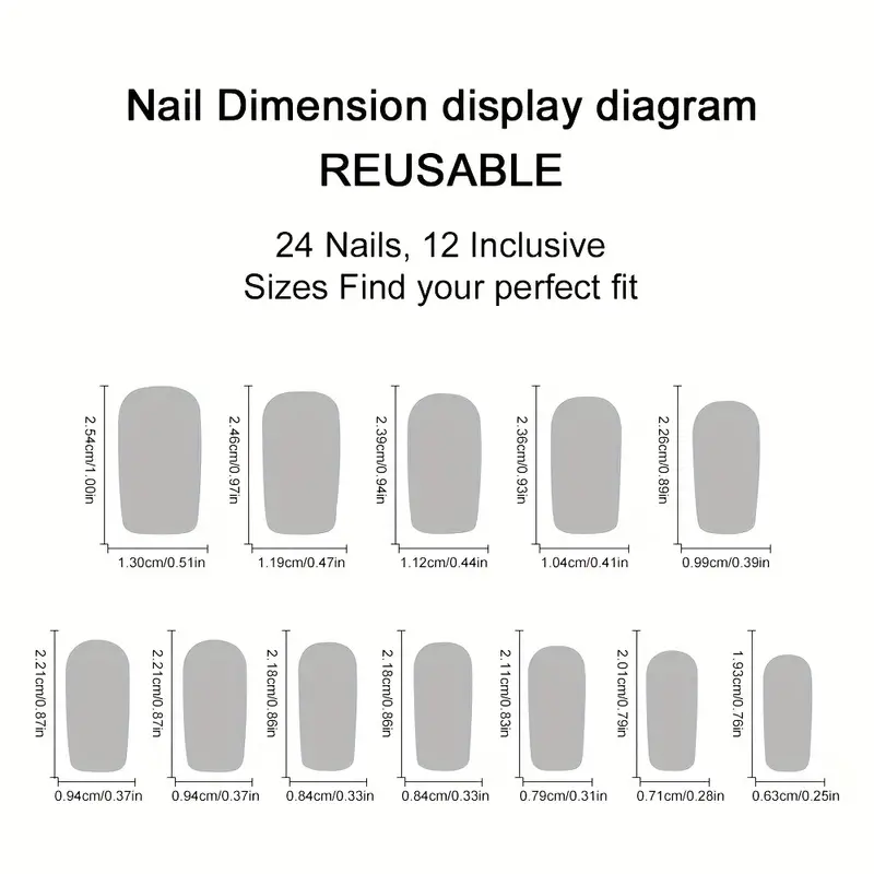 ウォッシャブルキラキラネイルピース、中程度の正方形のつや消し - Nail Art Design のレビューと価格